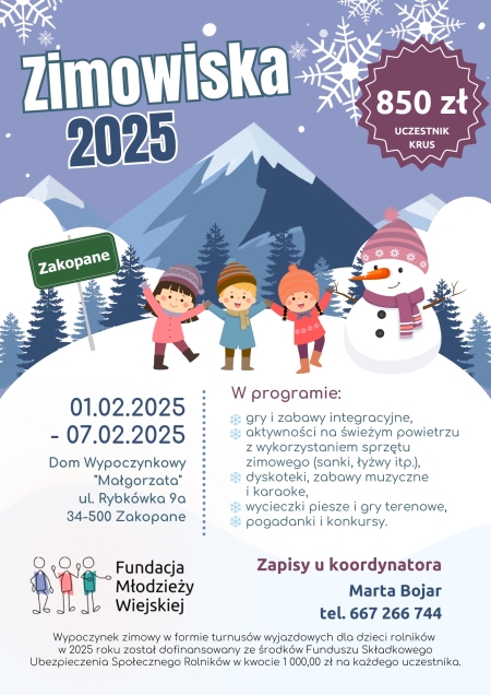 Oferta zimowisk 2025 dla dzieci i młodzieży