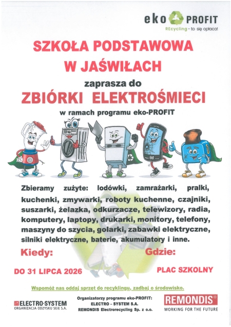 Zapraszamy do udziału w zbiórce elektroodpadów!